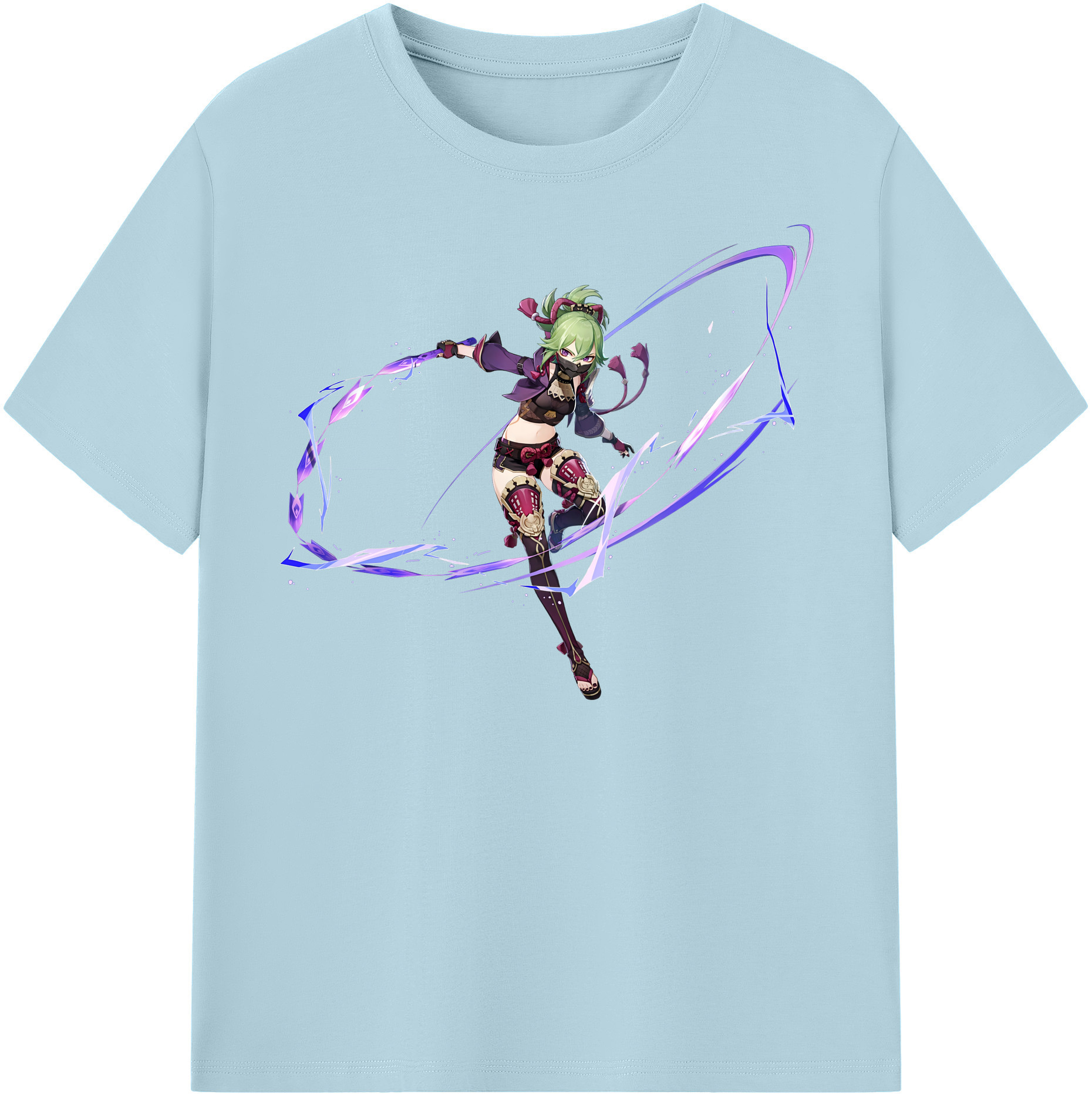 げんし神  久岐忍 くき しのぶ genshin Kuki Shinobu 綿100％半袖Tシャツ（フロントプリント）